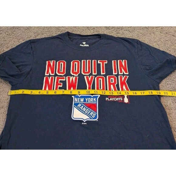 Fanatics Men's New York Rangers No Quit in New York T-Shirt Medium - Picture 3 of 4